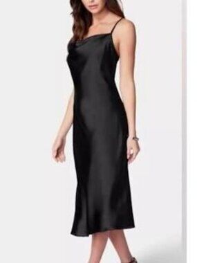 Bebe Y2K Satin Cowl Neck Midi Slip Dress Size M
